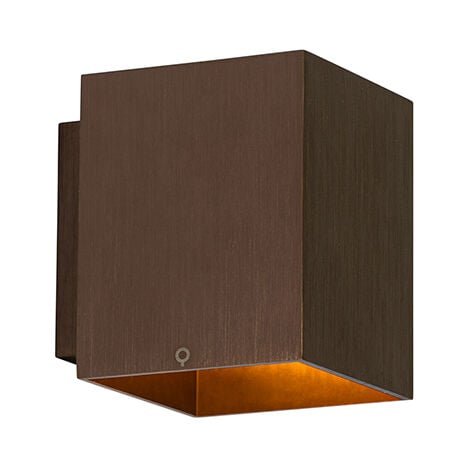 QAZQA Moderne Wandleuchte dunkelbronze quadratisch - Sola