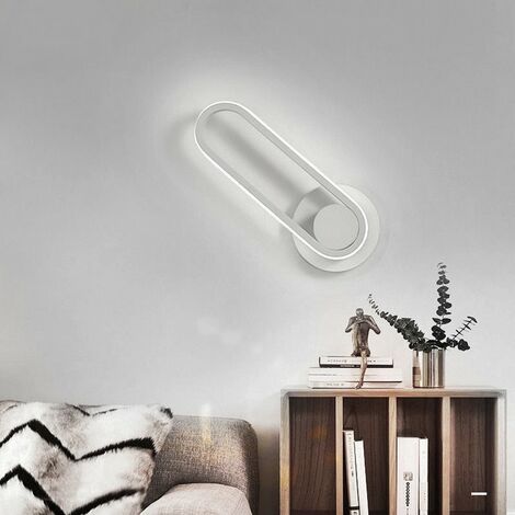 Moderne Wandleuchte Kaltes Weiß Led Einfachheit Innen Wandlampe Winkelverstellbare Wandleuchte für Schlafzimmer, Haus, Flur, Wohnzimmer, Weiß
