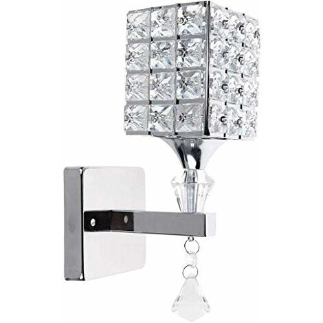 Moderne Wandleuchte Kristall Wandleuchte Elegante Kreative Kristall Wandleuchte E27 Sockel Silber