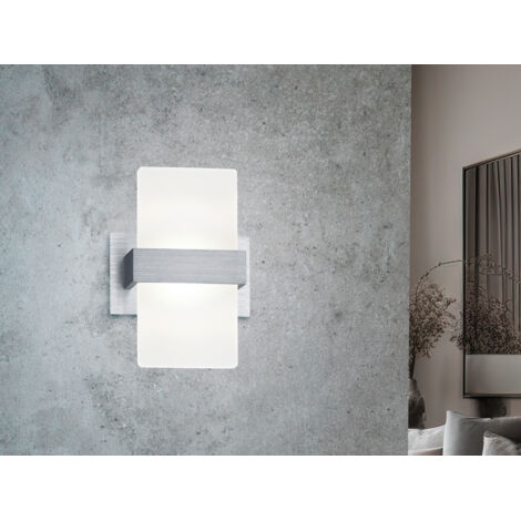 Moderne Wandleuchte Led Platon Trio Lighting aus gebürstetem Aluminium