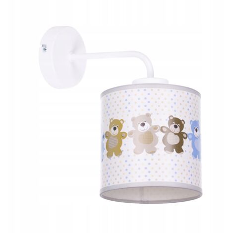 Moderne Wandleuchte mit Teddybär-Lampenschirm