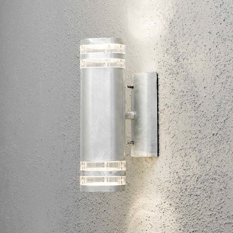 Konstsmide - Modena Außen-Wandleuchte mit Lichtkegel galvanisierter Stahl, klares Acrylglas
