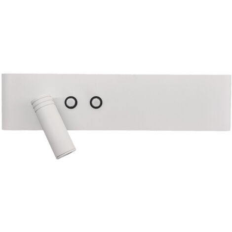 Moderne Wandleuchte zum Lesen, weiß, links, neutrale Farbe, LED, 10W+3W, bewegliche Spitze, Schalter, RESORT Milagro