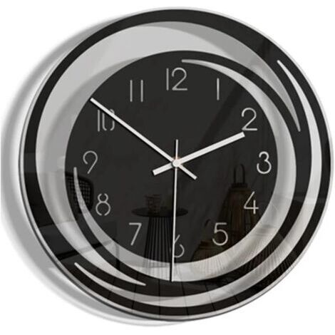 Moderne Wanduhr, Wanduhr fürs Wohnzimmer, großes 28-cm-Zifferblatt, geräuschlos, leise – ideal für die Schule, Wanduhr für Zuhause, Wanddekoration