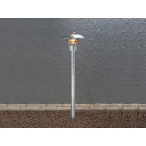 Moderne Wegeleuchte MODENA aus galvanisiertem Stahl, Höhe 98cm