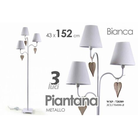 Moderne weiße Stehlampe 152 cm im Shabby-Stil