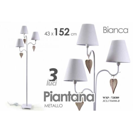 Moderne weiße Stehlampe 152 cm im Shabby-Stil
