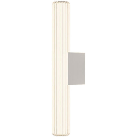Moderne weiße Wandleuchte, Glasröhre mit Linien, 45 cm IP44, farbveränderliche LED, 8W LINEA Light Prestige