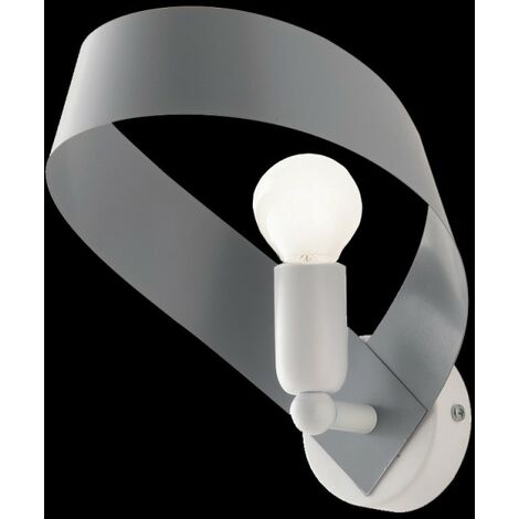 Moderne weißgraue Eisenwandleuchte one light 26x h19 cm