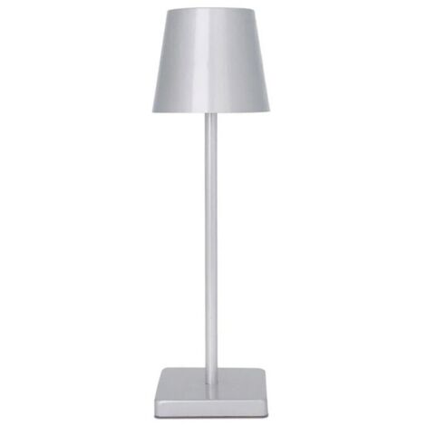 MODERNE WIEDERAUFLADBARE LED-TOUCH-TISCHLEUCHTE FÜR BAR, HOTEL, RESTAURANT, SILBER