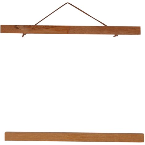 Moderner 30 cm großer magnetischer Bilderrahmen aus Teakholz für Poster und Kunstwerke, staubdichter DIY-Rollständer.