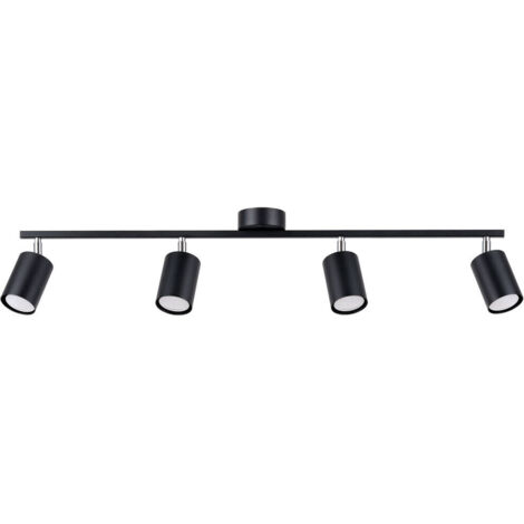 Moderner 4-Punkt-Deckenstrahler, schwarz, 4xGU10 10W, LEMMI SL.1168, Sollux Lighting