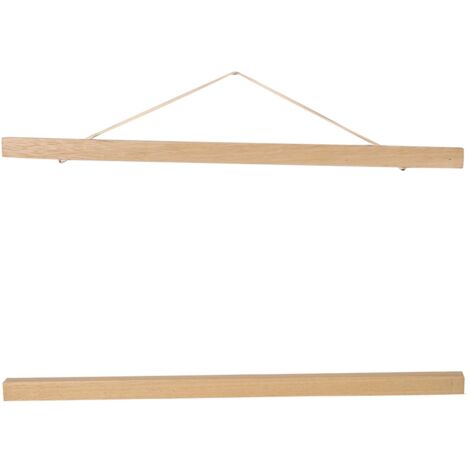 Moderner 40 cm großer, weißer magnetischer Holz-Fotorahmen mit Aufhängehaken für selbstgestaltete Poster und Schriftrollen