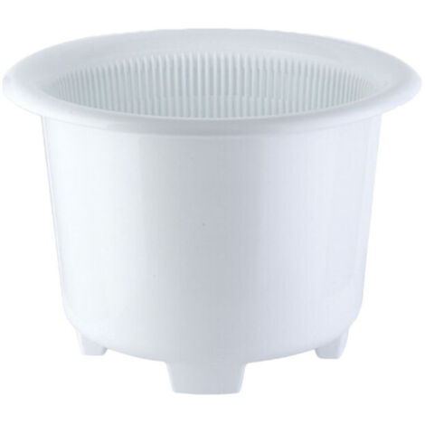 Moderner ABS-Blumentopf, weiß, 25 x 18 cm – 1 Set für Zimmer- und Gartenpflanzen, leicht und robust
