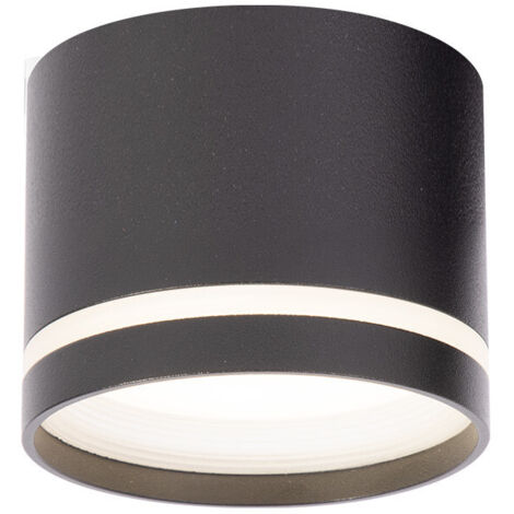 Moderner dekorativer Deckenspot schwarz 8 cm rund Ø8,2cm 1xGX53 7W KENDAL Light Prestige