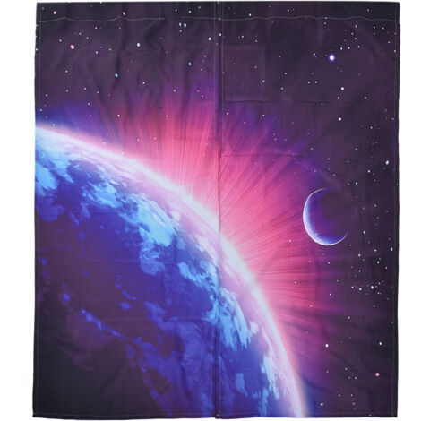 Moderner Digitaldruck-Vorhang mit Planetenmuster aus Polyesterfaser, 150 x 166 cm, für die Inneneinrichtung