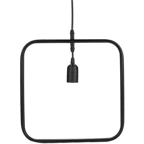 Moderner E27-LED-Kronleuchter für Esszimmer, quadratische geometrische Form mit schwarzem Eisenrahmen, 220 V