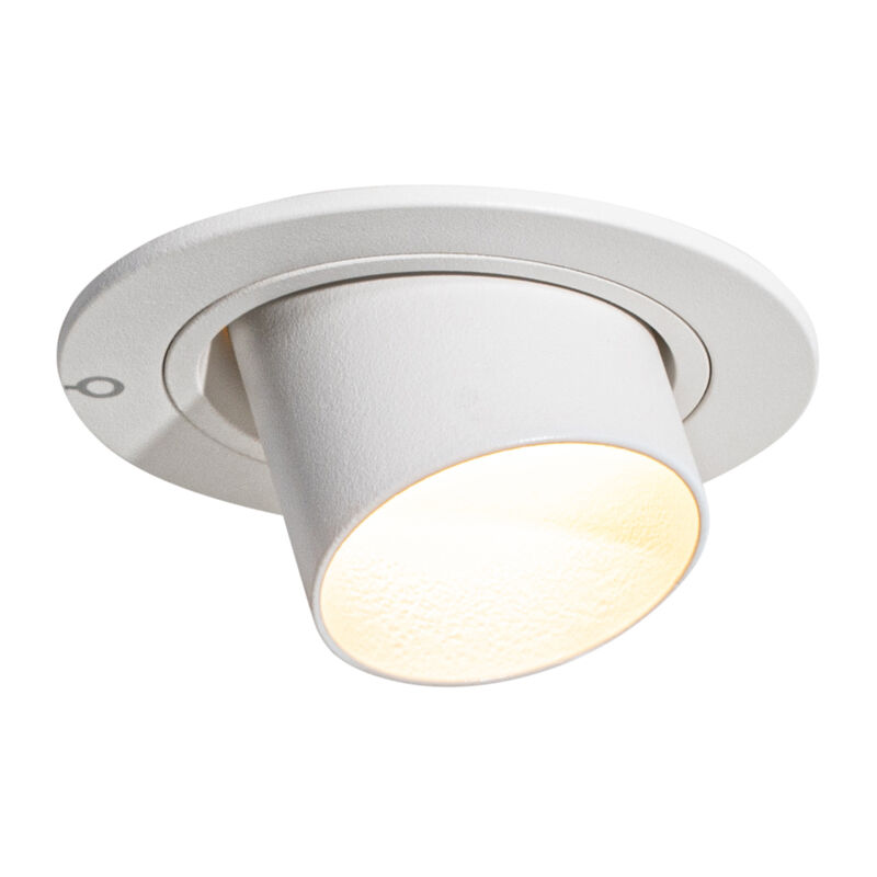 Qazqa Moderner Einbaustrahler Weiß Gu10 35 Mm Rund Schwenkbar - Installa