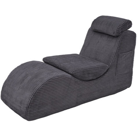 Moderner Freizeit-Sessel mit einzigartigem Design, ergonomisch geformt, aus hoch elastischem Kompressionsschaum. Abnehmbare Sitzauflage und Seitentasche für komfortables Sitzen im Alltag.Dunkelgrau