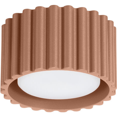 Moderner gerillter runder Deckenstrahler Mocca 6 cm 1xGX53 10W AURA Sollux Lighting