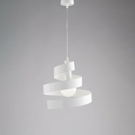 Moderner hängender Kronleuchter aus Eisen One light Weiß 30x h23 cm
