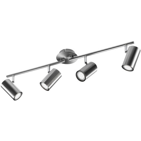 Moderner LED Deckenstrahler FAINAS 4-flammig Silber matt, Breite 70cm
