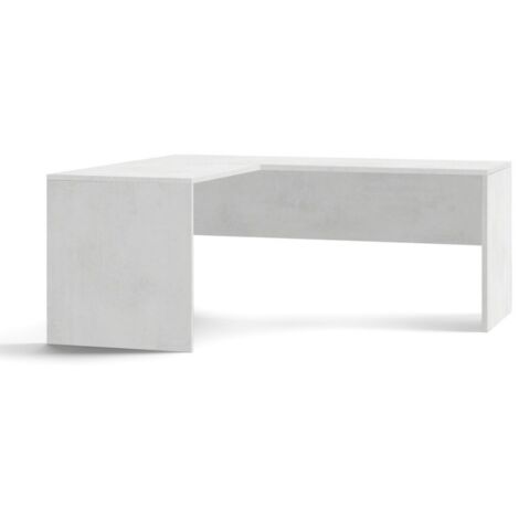 Moderner linker Eckschreibtisch in Ossido White 180x169x h76 cm