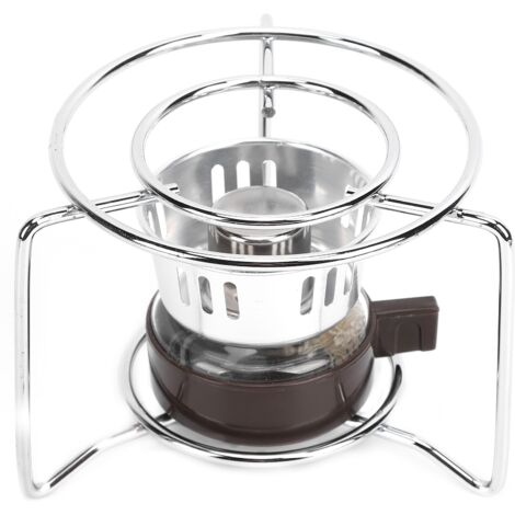 Moderner Mini-Kaffeewärmer mit Edelstahlständer für Camping