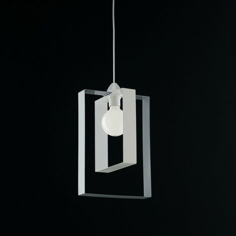 Moderner Pendelleuchter aus grauweißem Eisen 25xh.40 cm
