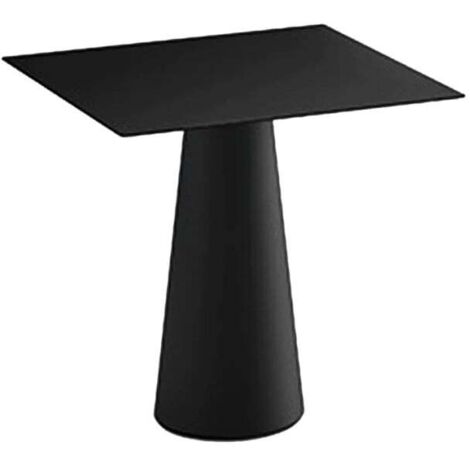 Moderner quadratischer Gartentisch Fura T1-DQ für Terrasse und Garten - Schwarz