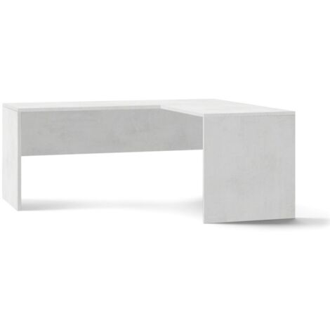 Moderner rechter Eckschreibtisch in Ossido White 180x169x h76 cm