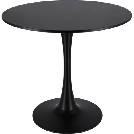 Moderner schwarzer runder Tisch für Wohnzimmer, Esszimmer und Küche