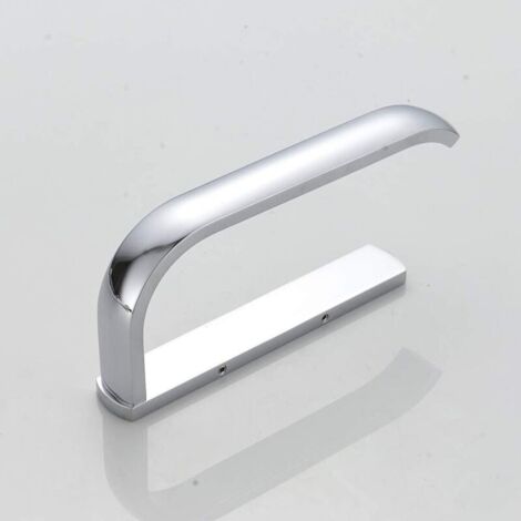 Moderner Toilettenpapierhalter, Wandmontierter Badezimmer-Papierhalter, Messing, Chrom-Finish (Weiß, Messing)