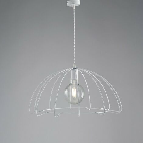 Moderner urbaner industrieller weißer Eisen-Kronleuchter 55 cm