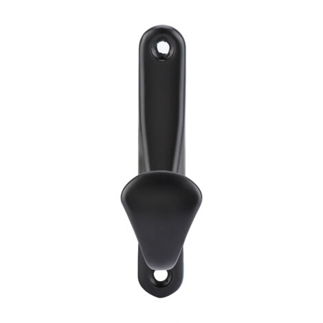 Moderner Wandhaken für Bad, Garderobe, Kleiderschrank, Wandhakenhalter (Mattschwarz) – Zinklegierung, doppelte Befestigung, langlebig, elegantes Design