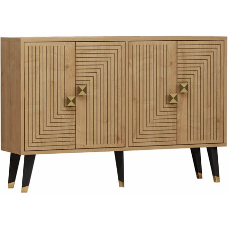 OVIALA Modernes 2-türiges Sideboard mit FSC-Holzeffekt