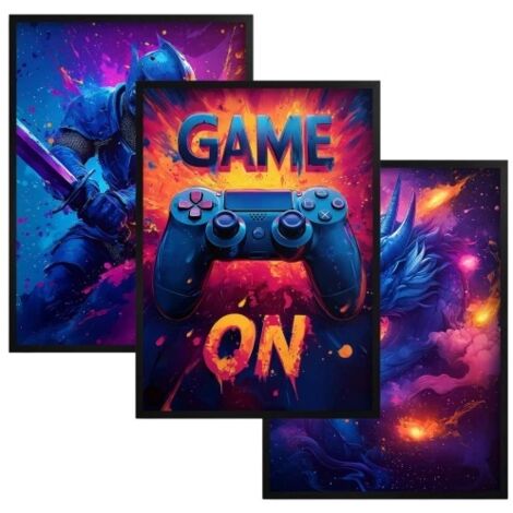 Modernes gerahmtes Poster, Gaming-Bild, X-Box-Pad-Konsole für Gamer