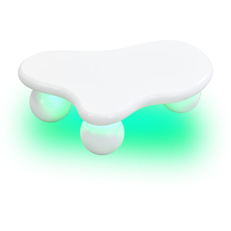Modernes Hochglanz-Couchtisch mit LED-Beleuchtung und 2 Schubladen – Stilvoller 90x55x41 cm Beistelltisch mit Stauraum, Belastbar bis 30 kg