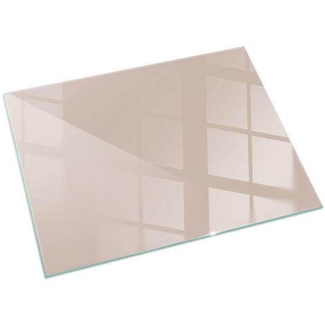 Modernes Kaminaccessoire Funkenschutzplatte für Kamin Hitzeschutz Schutzplatte Hartglas Dekorative Glasbodenplatte Farbe Hellbraun 120x80 cm