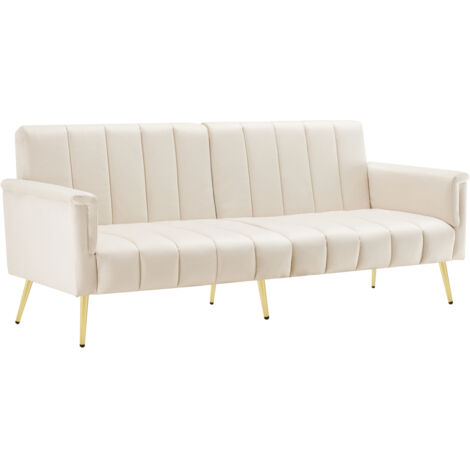 Modernes klappbares Schlafsofa, Schlafsofa mit Hilfsfüßen, mit Schlaffunktion, Samtstoff, geeignet für Wohnzimmer, Schlafzimmer, Heimkino, Gästezimmer. Video verfügbar [old sku:N653P260506A]