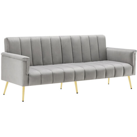 Modernes klappbares Schlafsofa, Schlafsofa mit Hilfsfüßen, mit Schlaffunktion, Samtstoff, geeignet für Wohnzimmer, Schlafzimmer, Heimkino, Gästezimmer. Video verfügbar [old sku:N653P260506G]