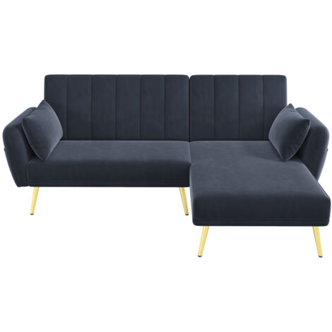 Modernes Klappsofa, L-förmiges Sofa, Schlafsofa mit Zusatzecke, Ecksofa mit Schlaffunktion, geeignet für Wohnzimmer, Schlafzimmer, Heimkino, Gästezimmer. Mit Video