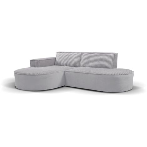 Modernes L-förmiges Designer-Ecksofa Modena Soft Hellgrau Links