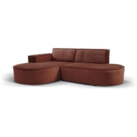 Modernes L-förmiges Designer-Ecksofa Modena Soft Kupfer Links