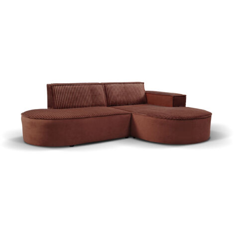 Modernes L-förmiges Designer-Ecksofa Modena Soft Kupfer Rechts