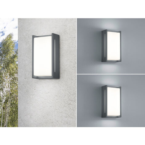 Modernes LED Außenwandleuchten 2er SET aus Aluminium in Anthrazit, IP54