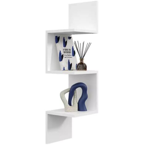Modernes Mini-Eckregal zum Aufhängen – 95 cm, Eichenholz