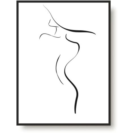 Modernes Poster, Wandkunst, Bild für Schlafzimmer, Strichzeichnung, Frau