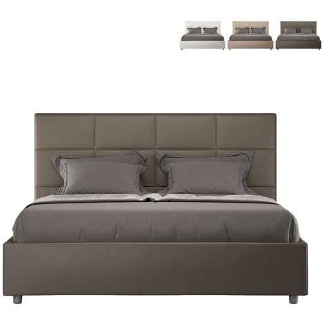 Modernes Schlafzimmer Stauraumbett 160x200 Mika M1  Farbe: Braun - Version: Standardmodell