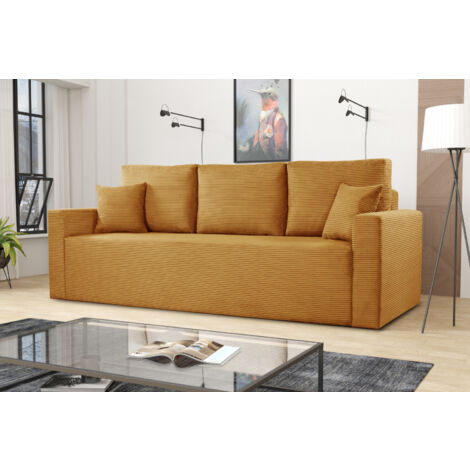 Modernes Sofa ZOOM mit Schlaffunktion Gelb